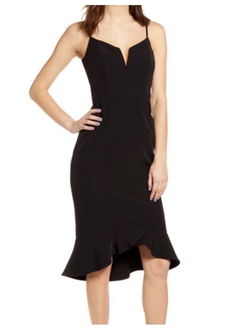 Bardot Kristen Peplum Flounce Dress Size 4 - Picture 2 of 11